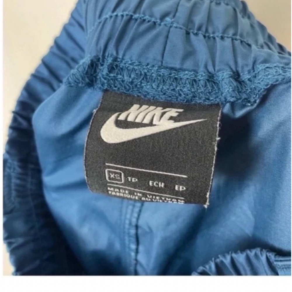 NIKE Women’s Woven Swoosh Pants Teal Blue XS Joggers High Rise Belt Buckle Nike - Picture 3 of 7